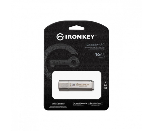Kingston 16GB IronKey Locker+ 50 AES USB w/256bit Encryption - 1056874 - zdjęcie 3